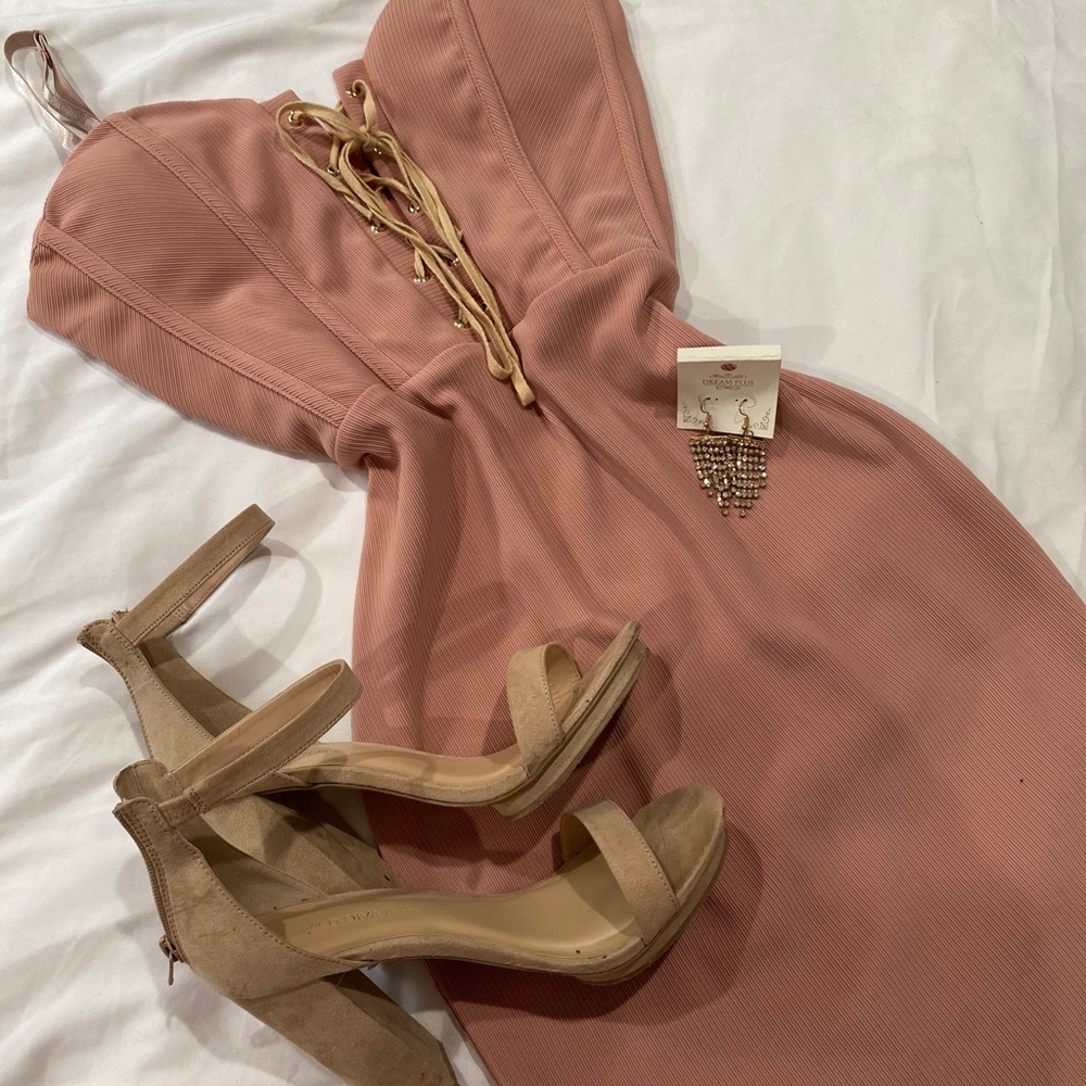 Peach Mini Dress